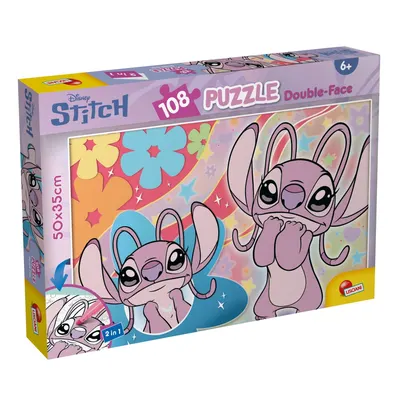 Пъзел, Lisciani, Stitch, Двулицев пъзел, 108 части
