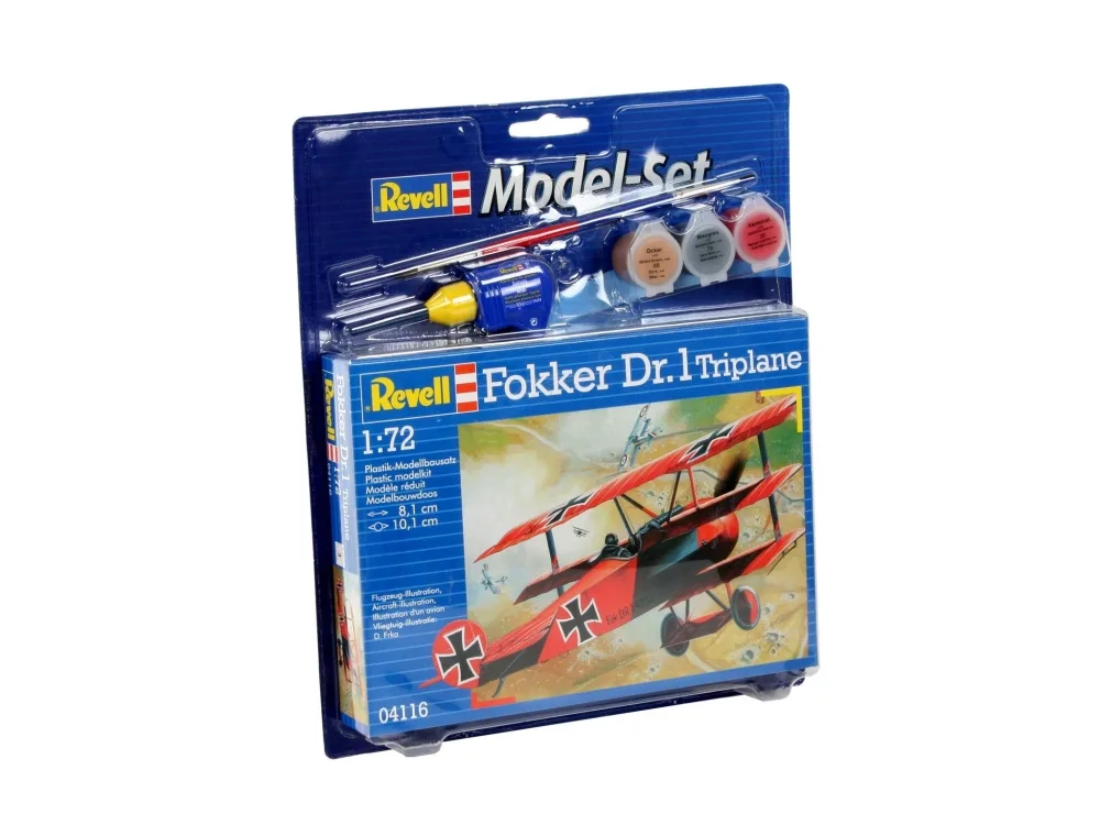 Сглобяем модел, Revell, Самолет Fokker DR.1 Triplan, 37 части
