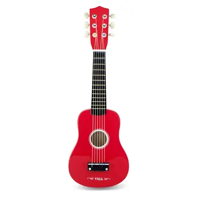 Дървена играчка - Китара червена "Guitar 21" Red