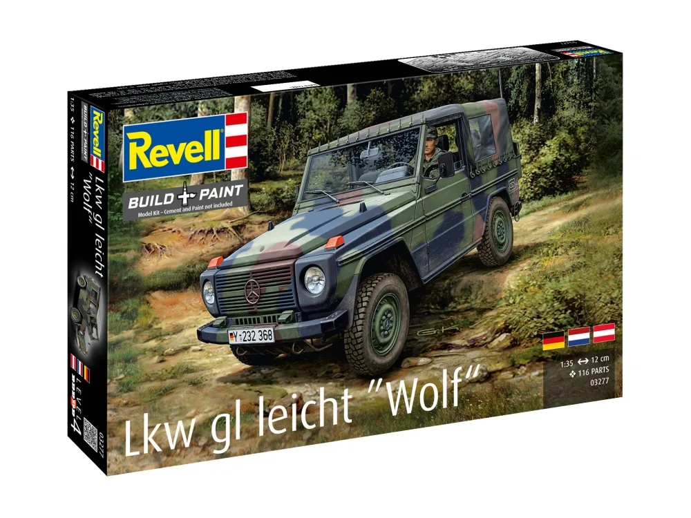 Сглобяем модел, Revell, Военен автомобил, Mercedes-Benz G-Class, 116 части