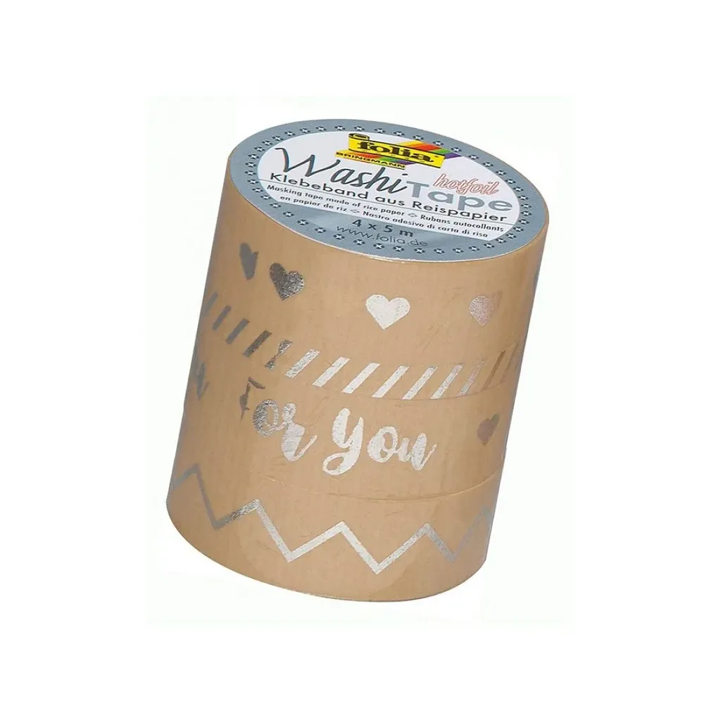 Комплект лепенки за декорации, WASHI TAPE, За теб, 3 бр.