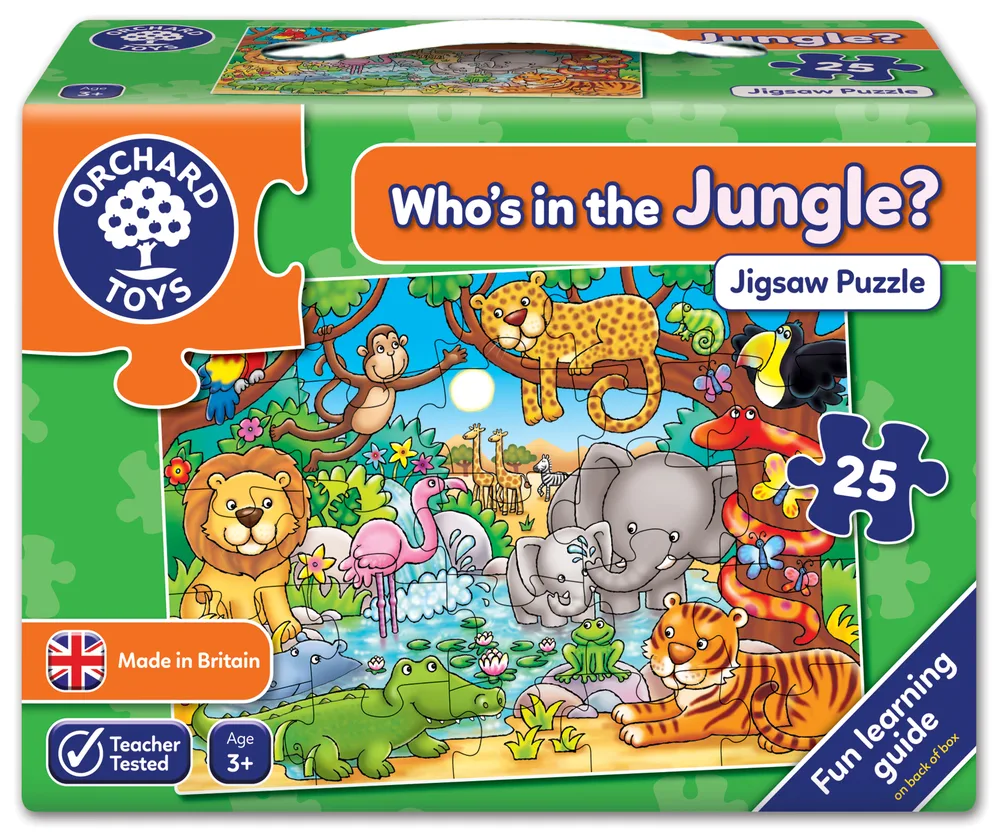 Детски пъзел, Orchard Toys, Кой живее в джунглата, 25 части