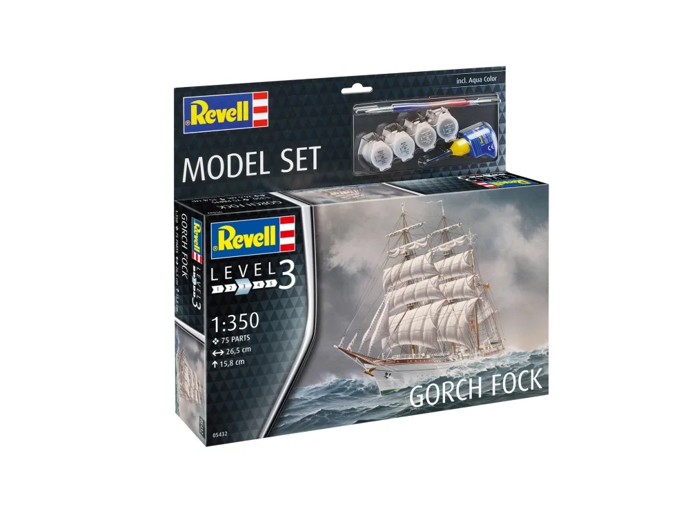 Комплект сглобяем модел, Revell, Ветроходен кораб Gorch Fock, 75 части