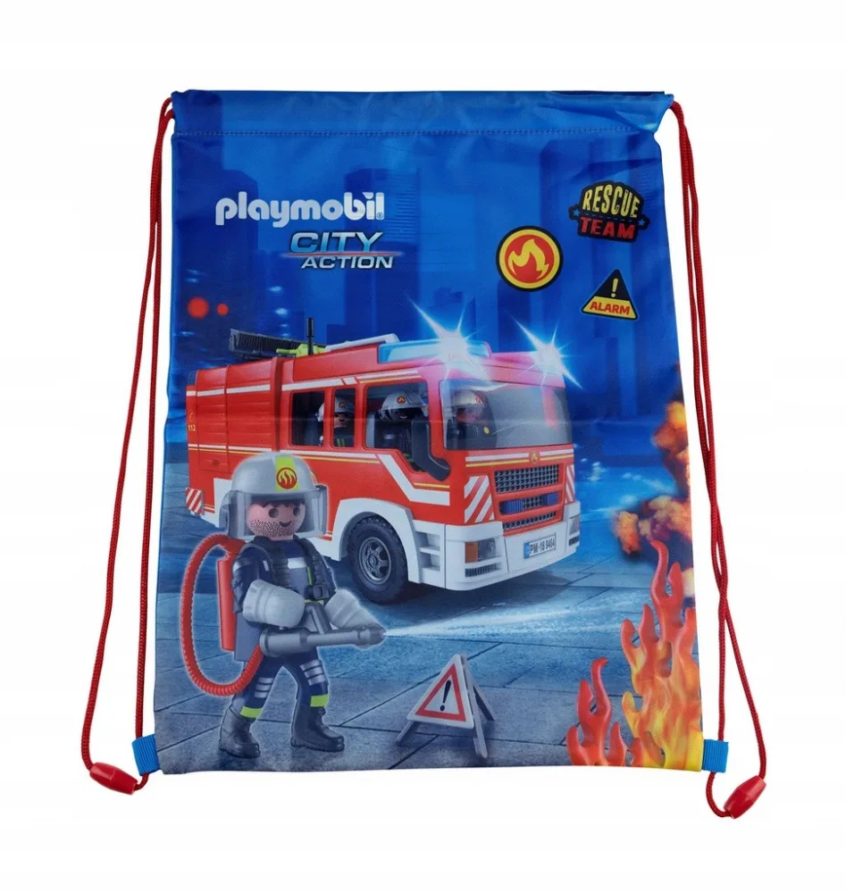 Спортна чанта, Astra, PL-03, Playmobil, Пожарна, 44 x 33 см