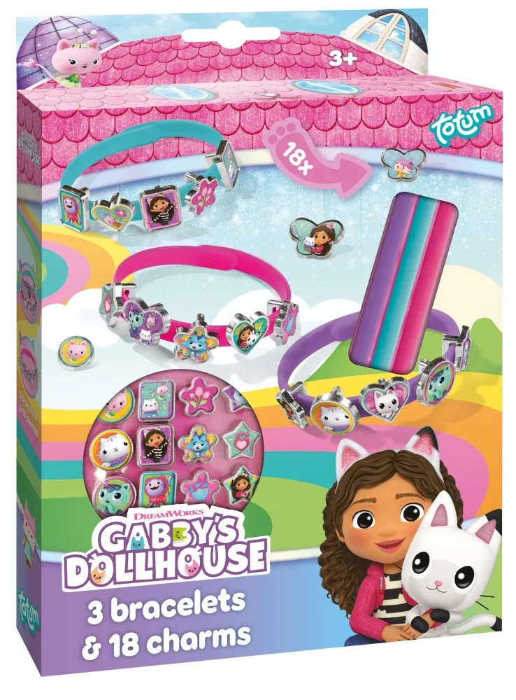Творчески комплект, Totum, Gabby's Dollhouse, Направи сам гривни, 3 броя