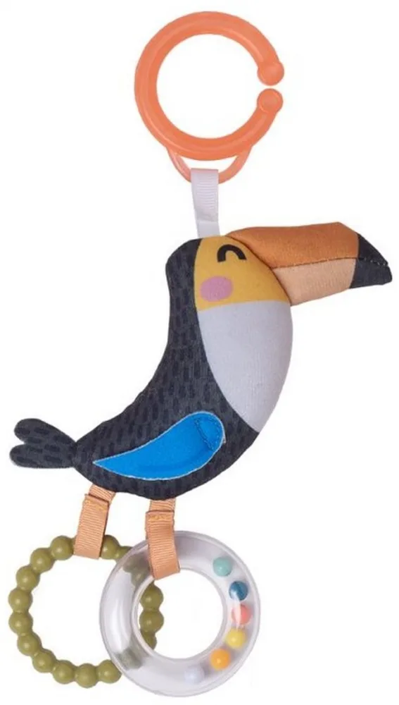Бебешка мека дрънкалка, Taf Toys, Тукан, 18 см