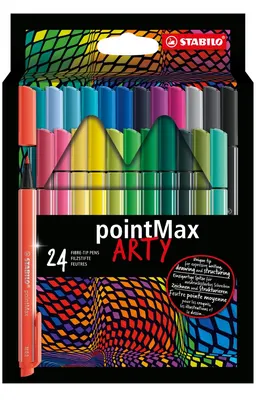 Комплект флумастери, Stabilo, pointMax Arty, 24 цвята