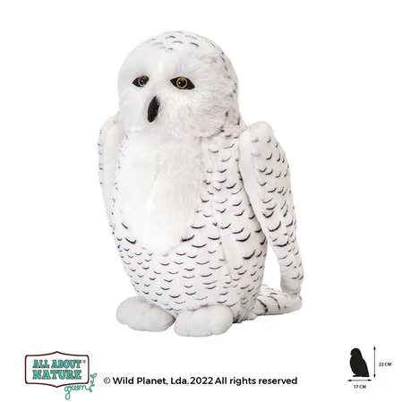 Плюшена играчка, Бял бухал 22см Wild Planet