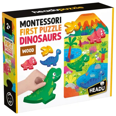 Образователен пъзел, Headu, Montessori, Моят първи пъзел, Динозаври