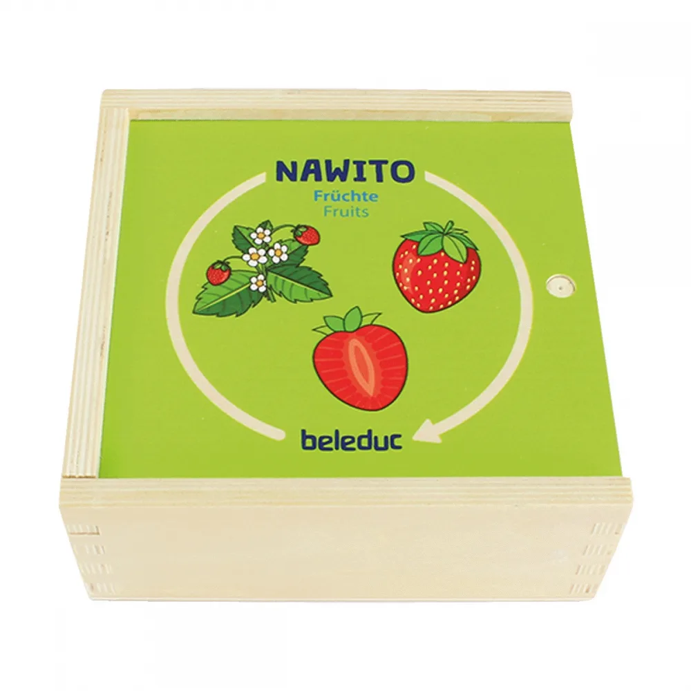 Дървена логическа игра с пъзел, Beleduc, Nawito, Плодове, 30 части