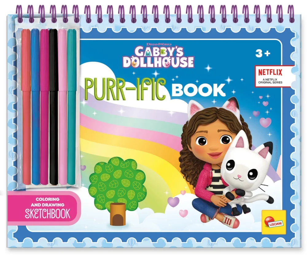 Творчески комплект, Lisciani, Gabby's dollhouse, Книжка с активности, Purr-ific