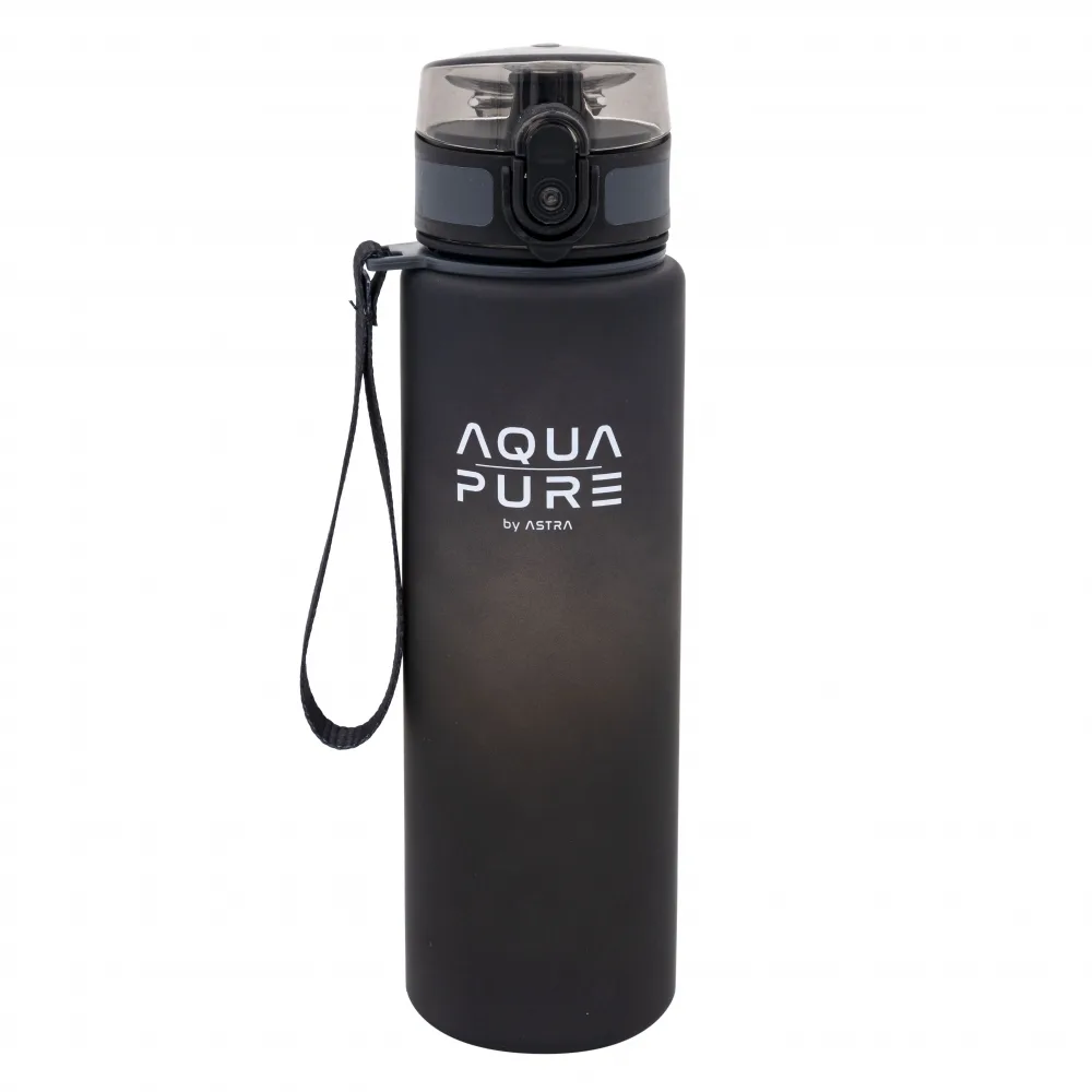Бутилка за вода, Astra, Aqua Pure, Черна, 600 мл