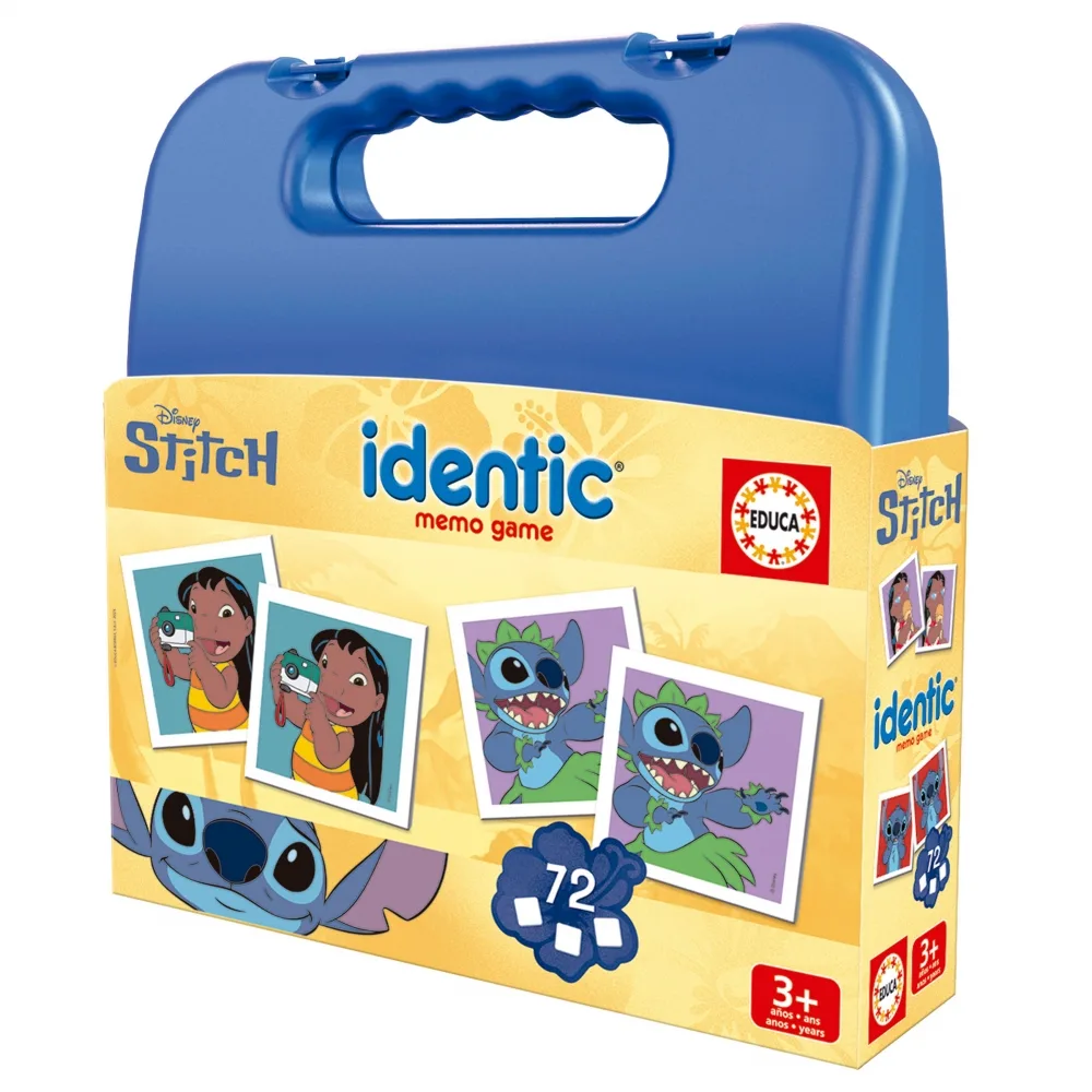 Игра за памет в куфарче, Educa, Stitch, 72 карти