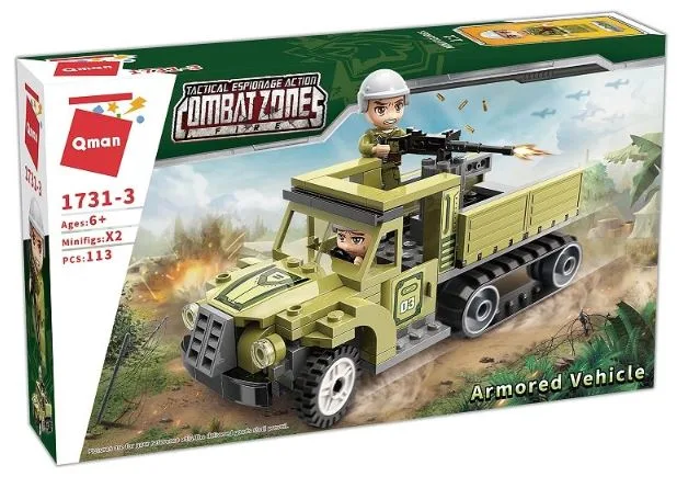 Конструктор, Qman, Combat Zone, Брониран автомобил, 113 части