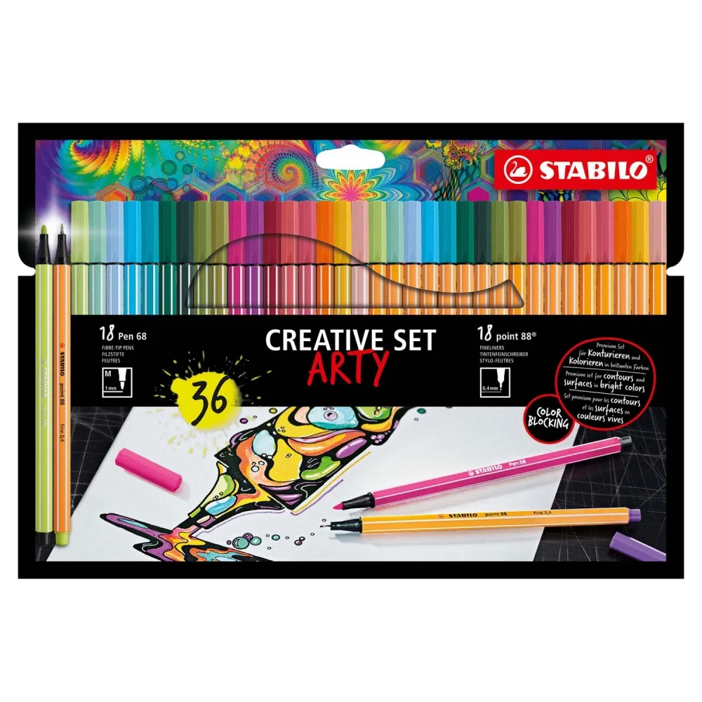 Творчески комплект, Stabilo, Arty, 36 части