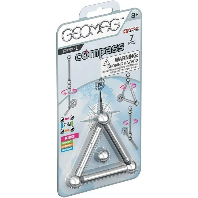 Магнитен конструктор, Geomag, Pro-L Компас G016, 7 части