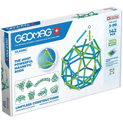 Магнитен конструктор, Geomag, Classic Panels, 142 части