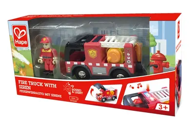 Игрален комплект, Hape, Пожарна кола със сирена, 2 части