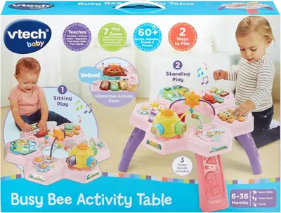 Интерактивна играчка, Vtech, Масичка за игра, Розова