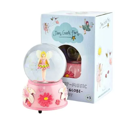 Декоративна снежна топка Fairy с музика, фея и блестящи частици