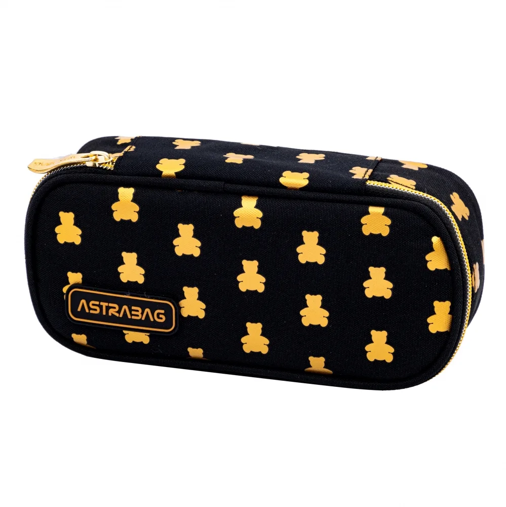Единичен несесер, Astra, Без аксесоари ASTRABAG Златни мечета, AC6, 22 х 9 х 5 см