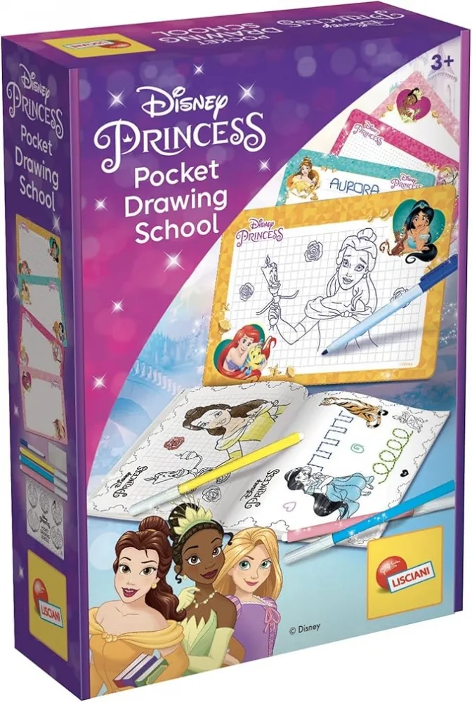 Творчески комплект, Lisciani, Disney Princess, Училище по рисуване, Pocket