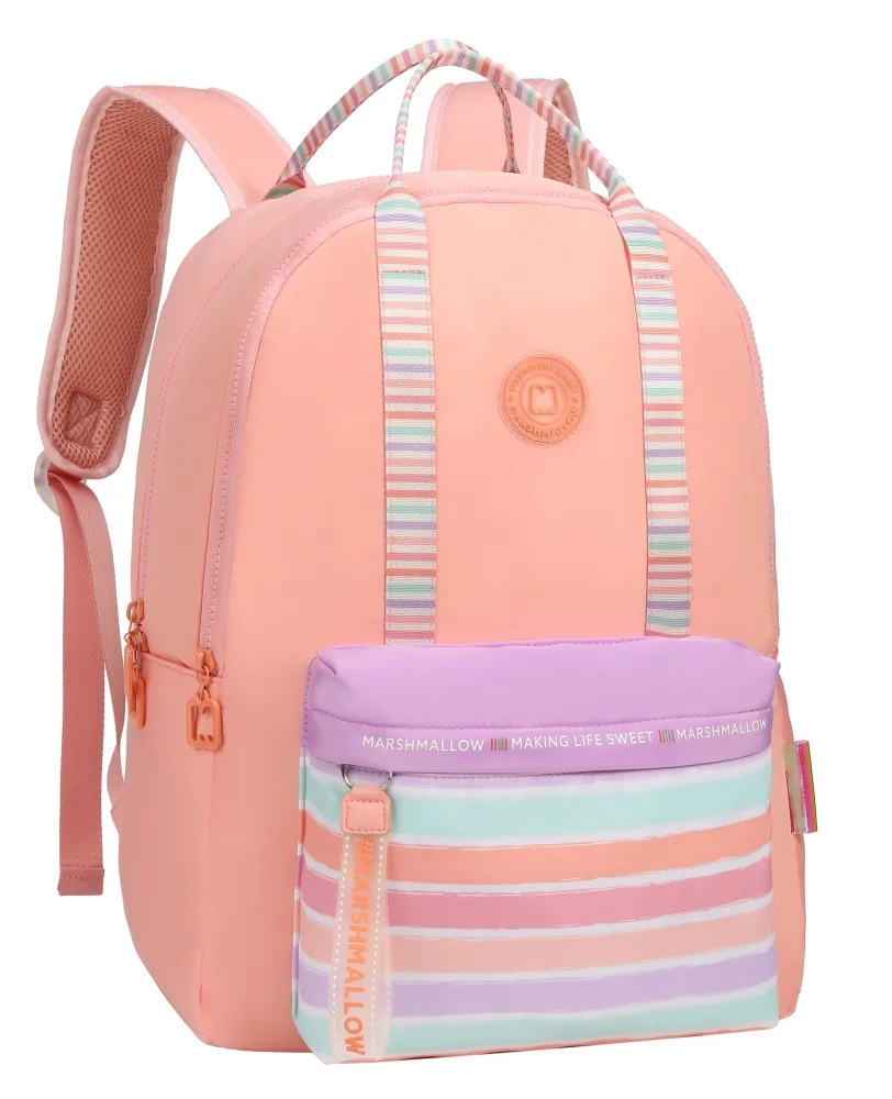 Ученическа раница, Marshmallow, Stripes Peach, 43 x 33 x 16 см