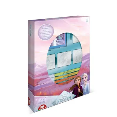 Творчески комплект Frozen 2 със 7 цветни флумастера и 4 печата