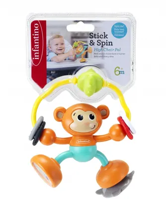 Бебешка играчка със залепване, Infantino, Маймунка