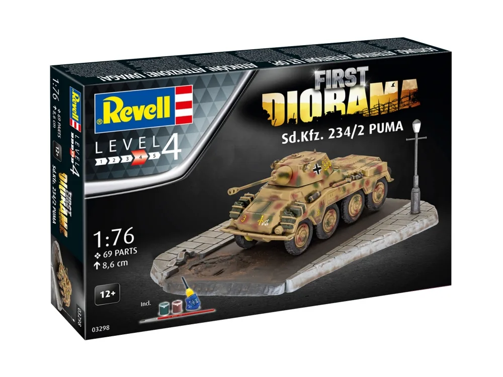 Сглобяем модел, Revell, Брониран автомобил Sd.Kfz 234/2 Puma, Комплект диорама