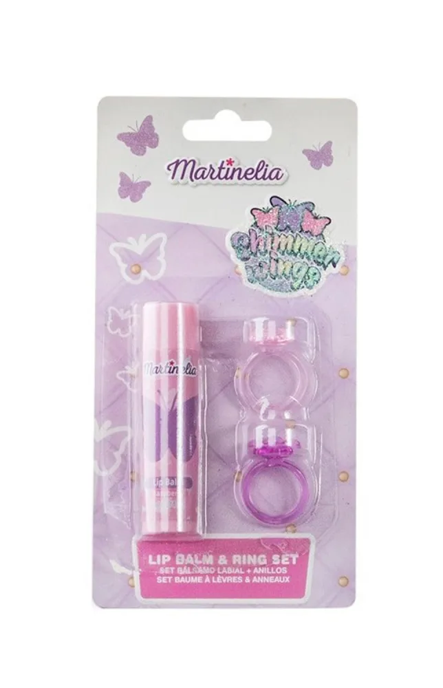 Комплект балсам за устни с пръстени, Martinelia, Shimmer Wings, 3 части