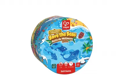 Магнитна игра за риболов, Hape, Спаси моретата 2 в 1, 22 части