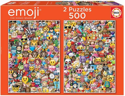 EDU17992 Емоджи - пъзел 2х500 части