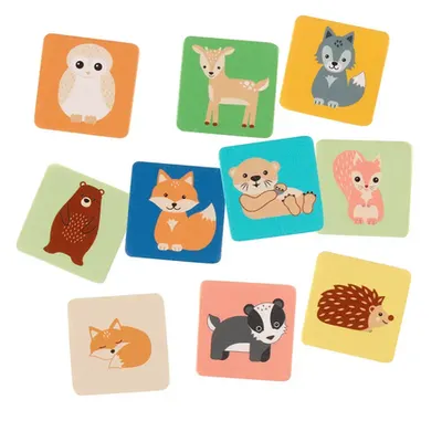 Мемори игра с животни - Woodland Animals