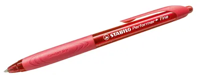 Химикалка с механизъм, Stabilo, Performer 328F, Червена