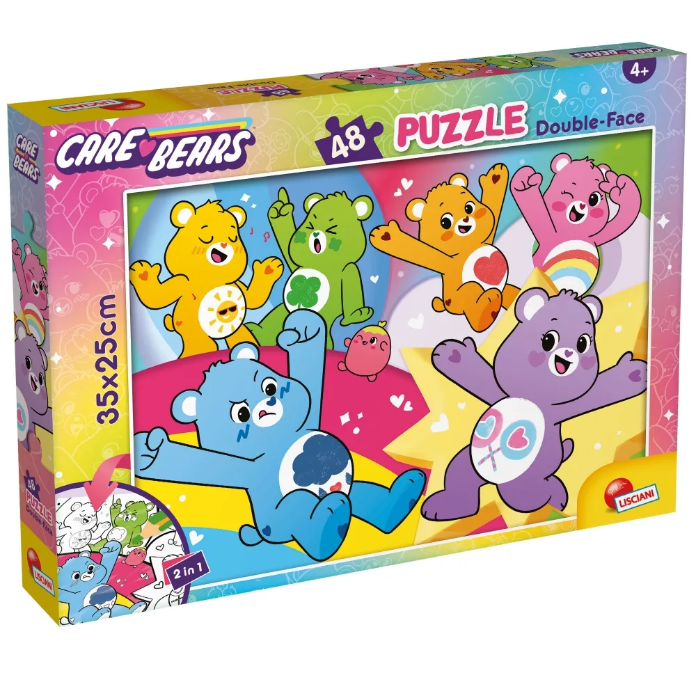 Пъзел, Lisciani, Care Bears, Двулицев пъзел 48 части