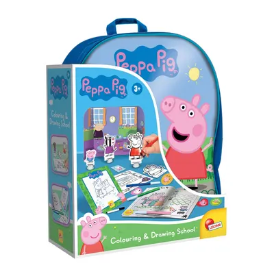 Творчески комплект, Lisciani, Peppa Pig, 2 в 1 раница с комплект за рисуване