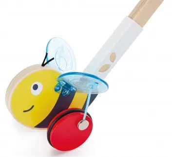 Дълга пръчка за бутане, Hape, Пчеличка, 10.2 х 17.5 х 56.5 см
