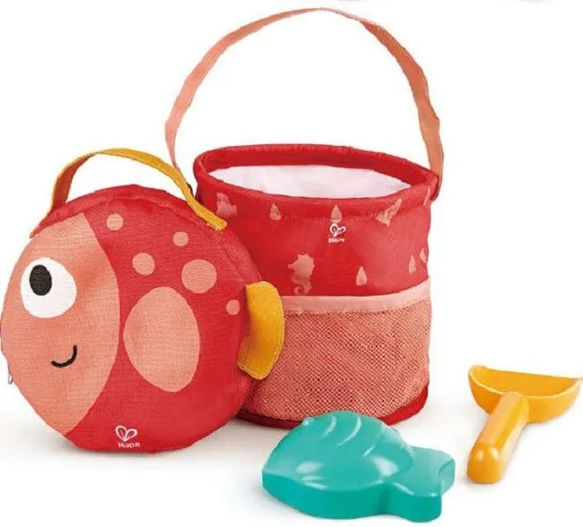 Комплект за пясък, Hape, Сгъваема раница, 4 части