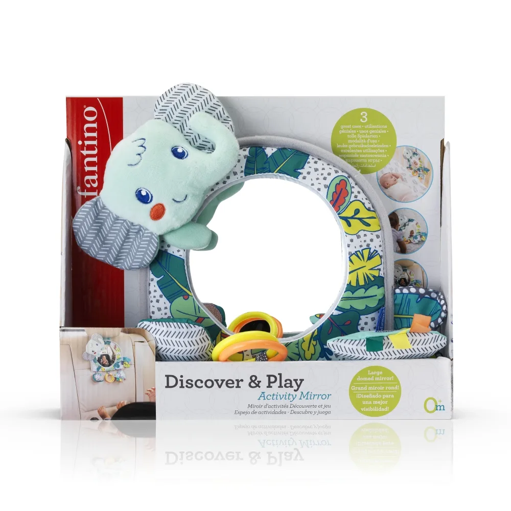Бебешка играчка с огледало, Infantino, Слонче