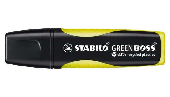 Текст маркер, Stabilo, Green Boss, Жълт