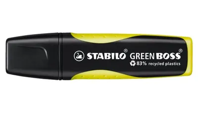 Текст маркер, Stabilo, Green Boss, Жълт