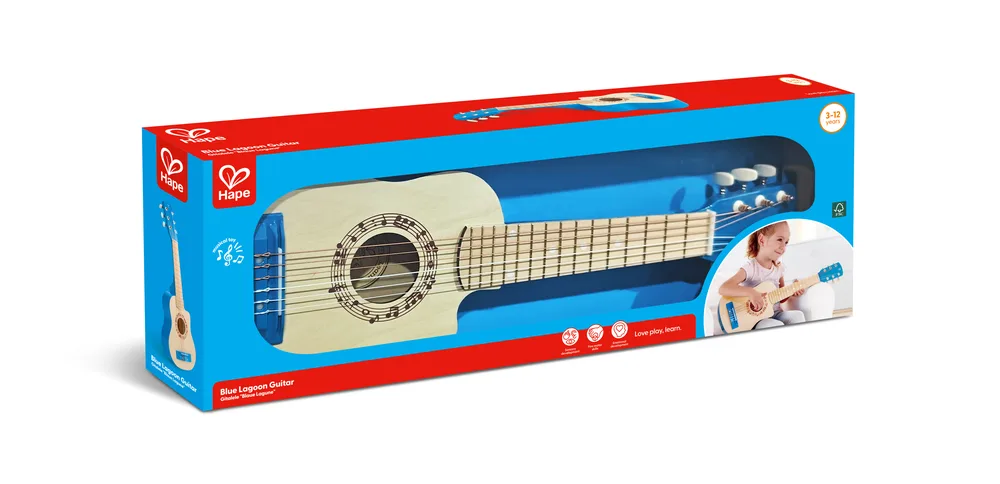 Музикална играчка, Hape, Класическа китара, Синя