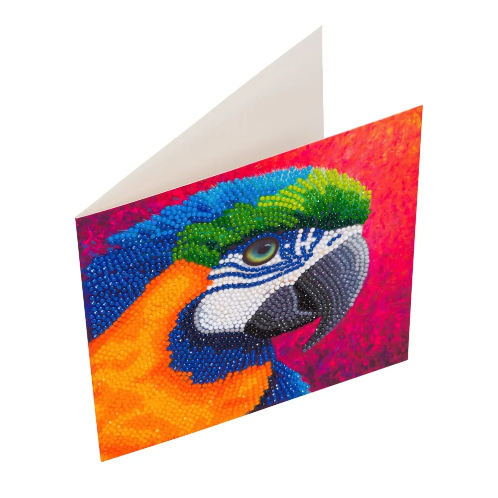 Комплект поздравителна картичка с диамантен живопис, Craft Buddy, Рай, 18 x 18 см