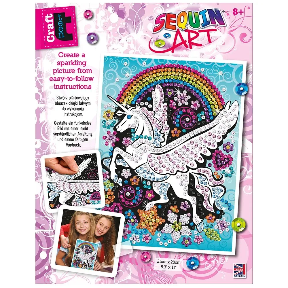 Изкуство с пайети, CRAFT TEEN, Летящ еднорог