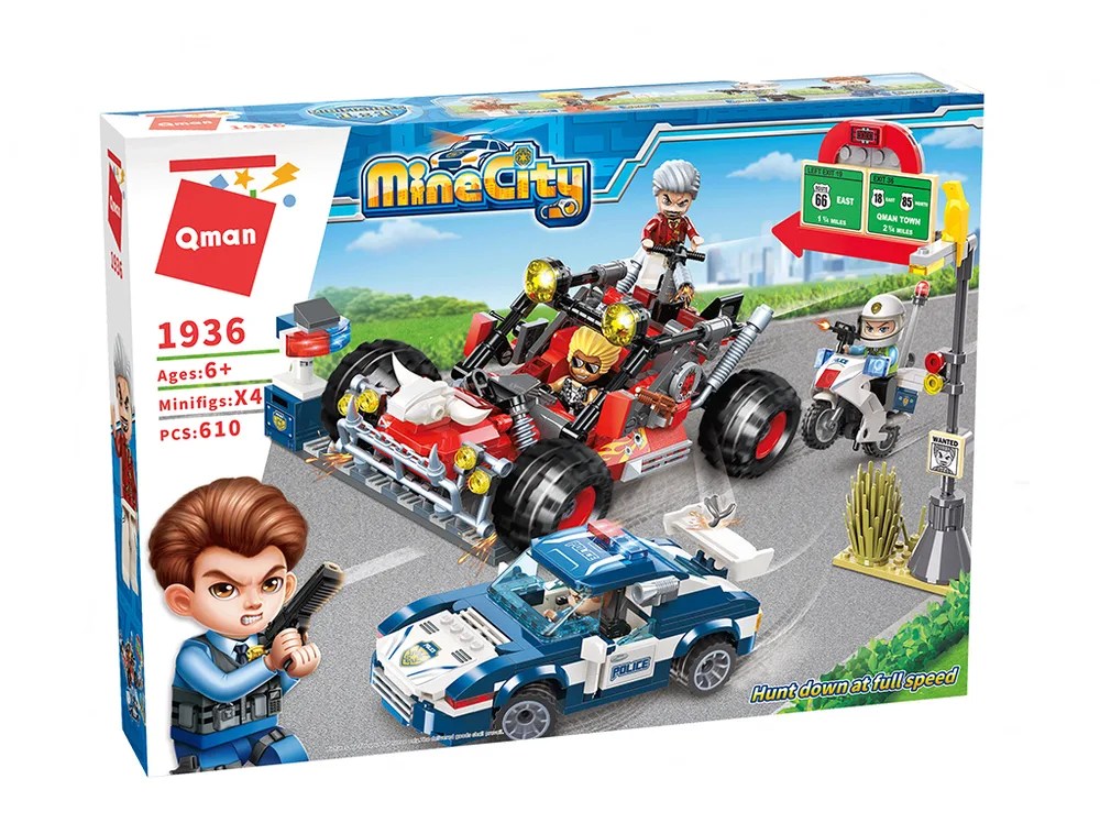 Конструктор, Qman, MineCity, Ловуване на пълни обороти, 610 части