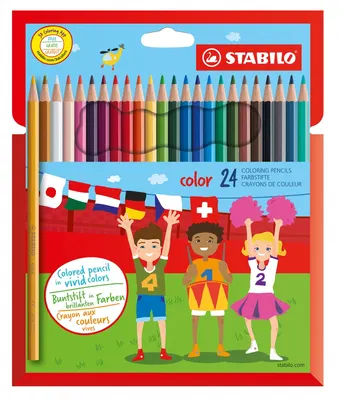 Комплект цветни моливи, Stabilo, 24 цвята