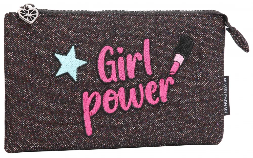 Несесер, Miss Lemonade, Girl Power, 12 x 22 x 1 cm, Блясък