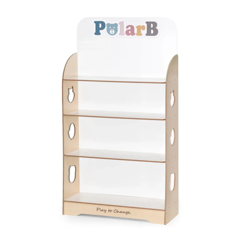 Дървен детски стелаж за играчки, PolarB Вълшебства с ръце