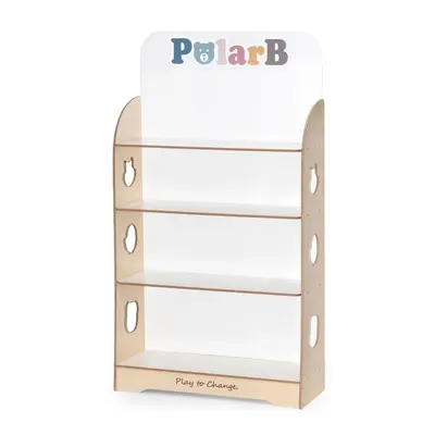 Дървен детски стелаж за играчки, PolarB Вълшебства с ръце